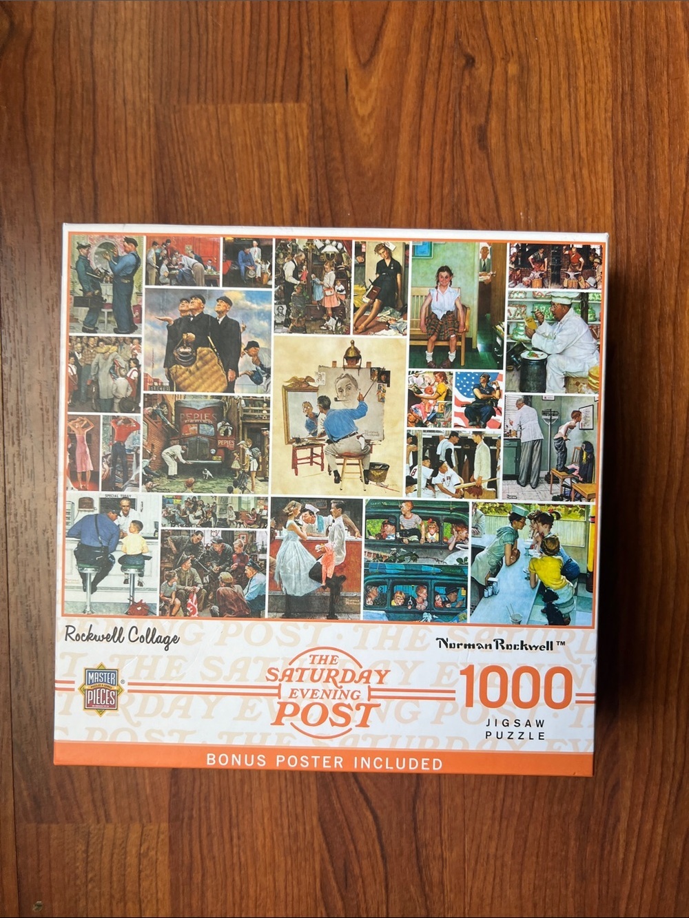 Norman Rockwell Saturday Evening Post Collage 1000 Jigsaw Puzzle NIB